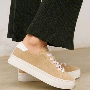 Soludos Beige Suede Sneakers